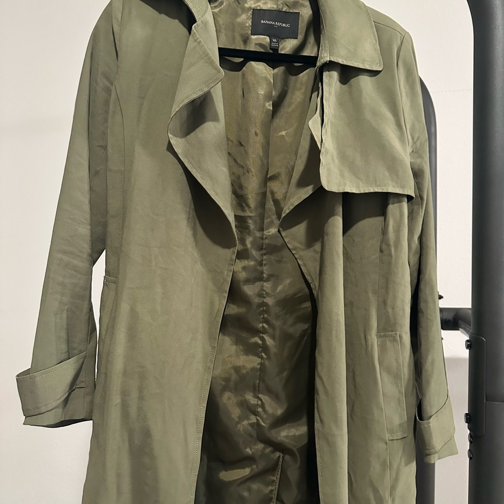 Banana Republic Sage Green Drape Coat